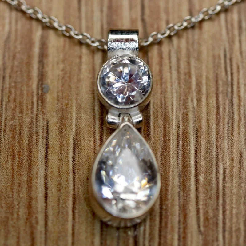 Avonlea Cubic Zirconia and Silver Necklace