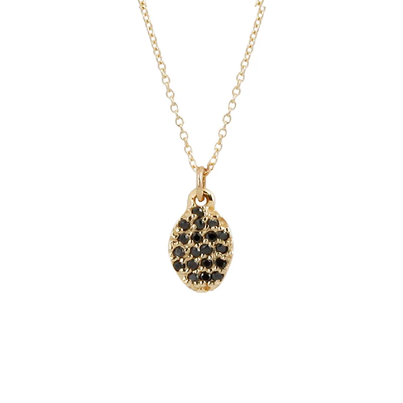 Greta necklace with black diamonds