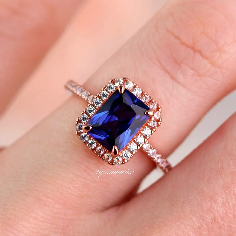 Rae Ceylon Sapphire Ring- 14K Rose Gold Vermeil