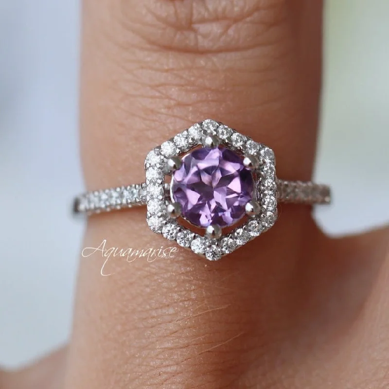 Isabelle Amethyst Ring- Sterling Silver