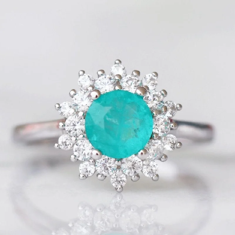 Avery Paraiba Tourmaline Ring- Sterling Silver