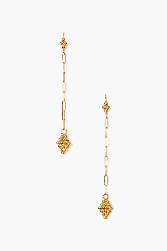 Bijou Chain Link Earrings Yellow Gold