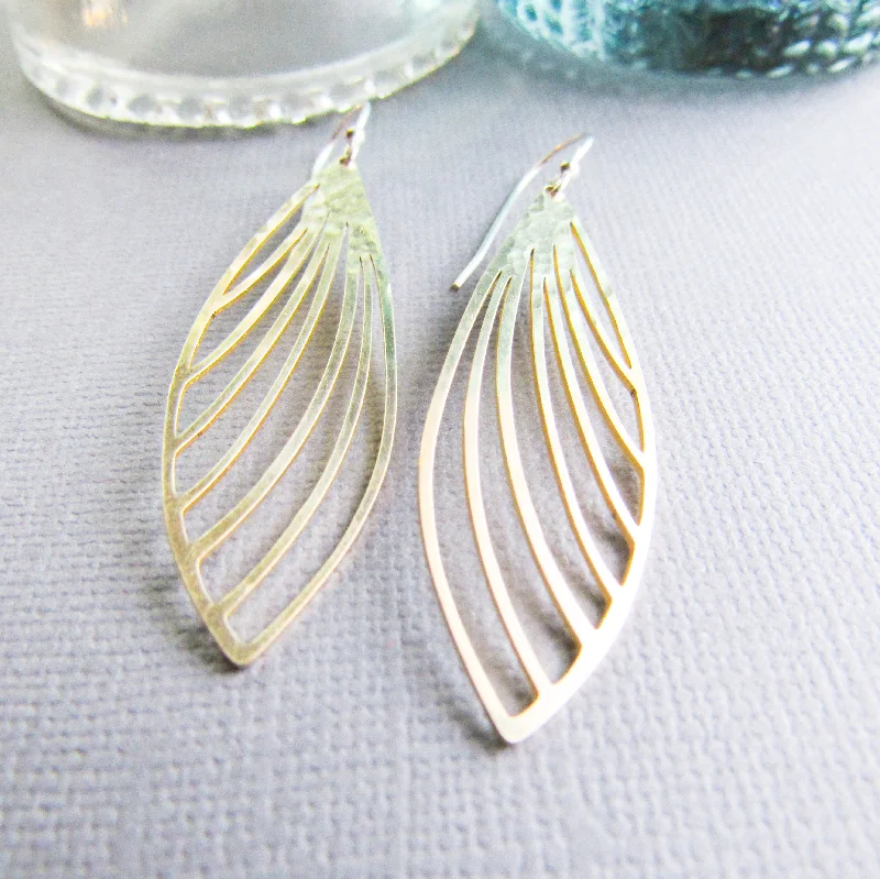 Brass Wing Earrings