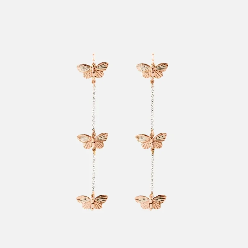 Butterfly Migration Chain Earrings