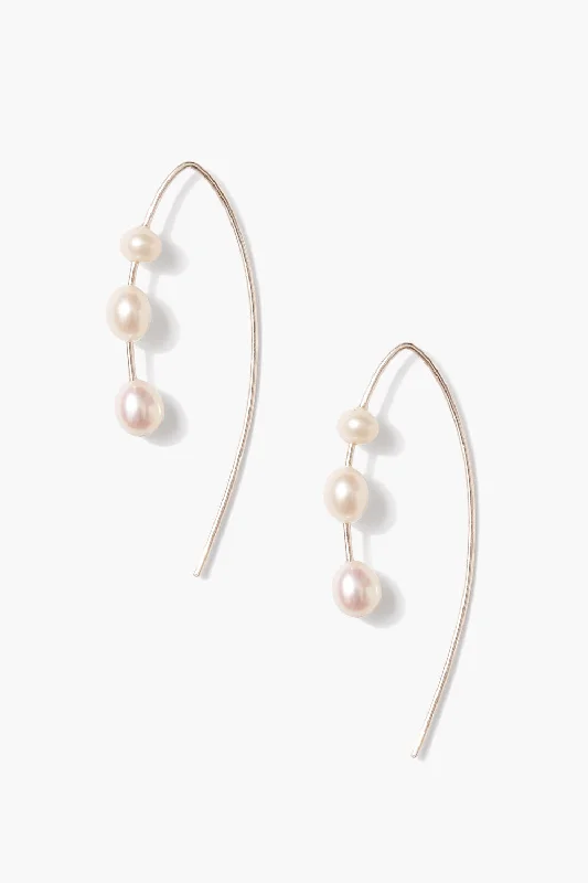 Hanalei Pearl Earrings Silver