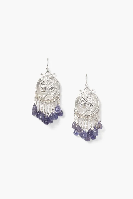 Medusa Earrings Iolite