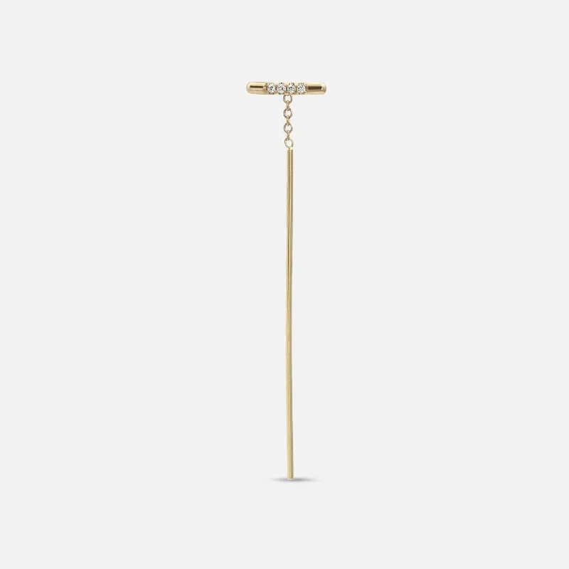 Pavé Linea Threader Earring