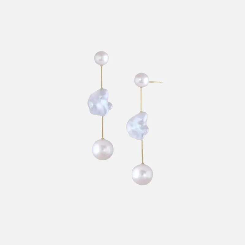 Round Cloudbar Earrings