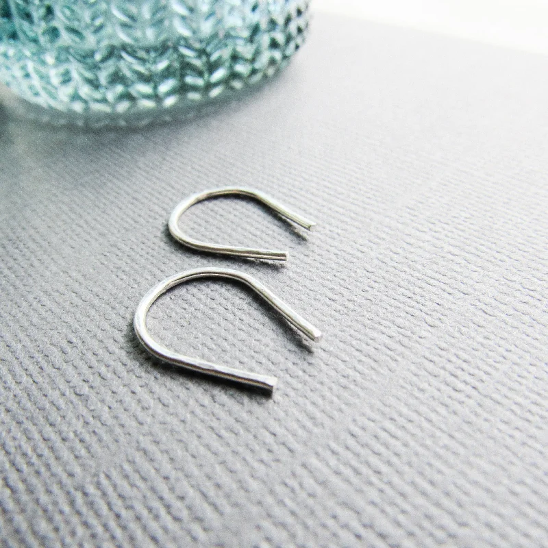 Silver Arc Earrings