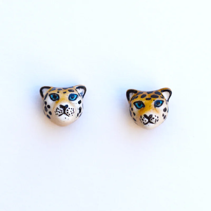 Small Leopard Post Earrings