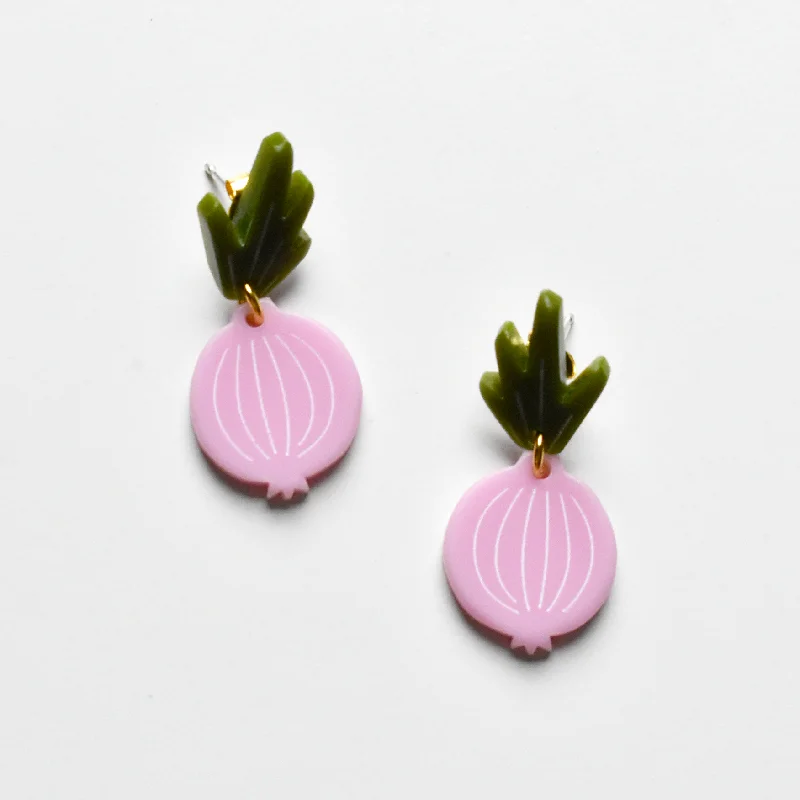 Small Onion Earrings