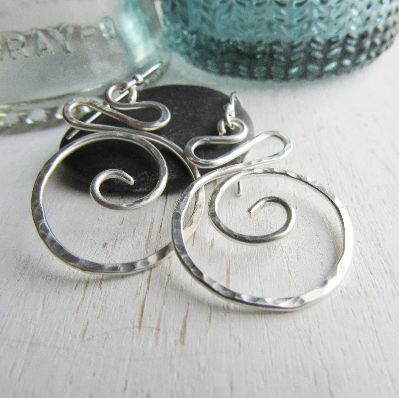 Sterling Silver Swirl Earrings