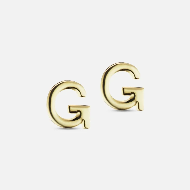 The Gold Initial Earring