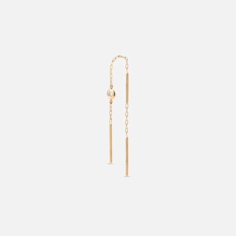 Toggle Diamond Chain Earring