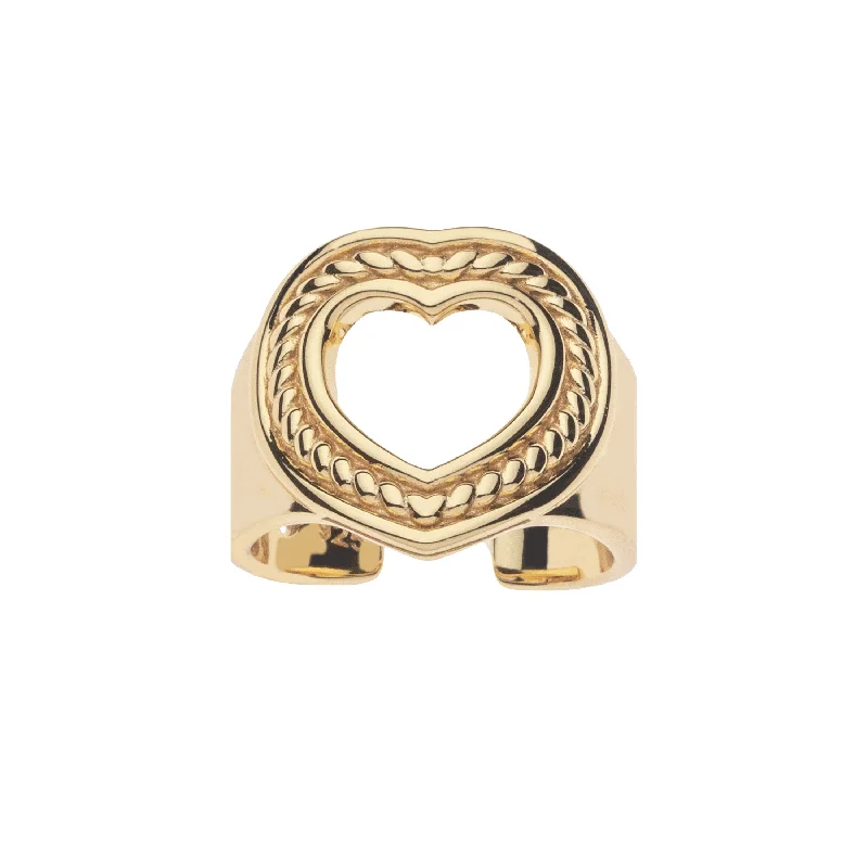 LOVE Cutout Heart Ring