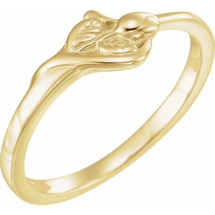 14K Yellow The Unblossomed RoseÂ® Ring Size 4