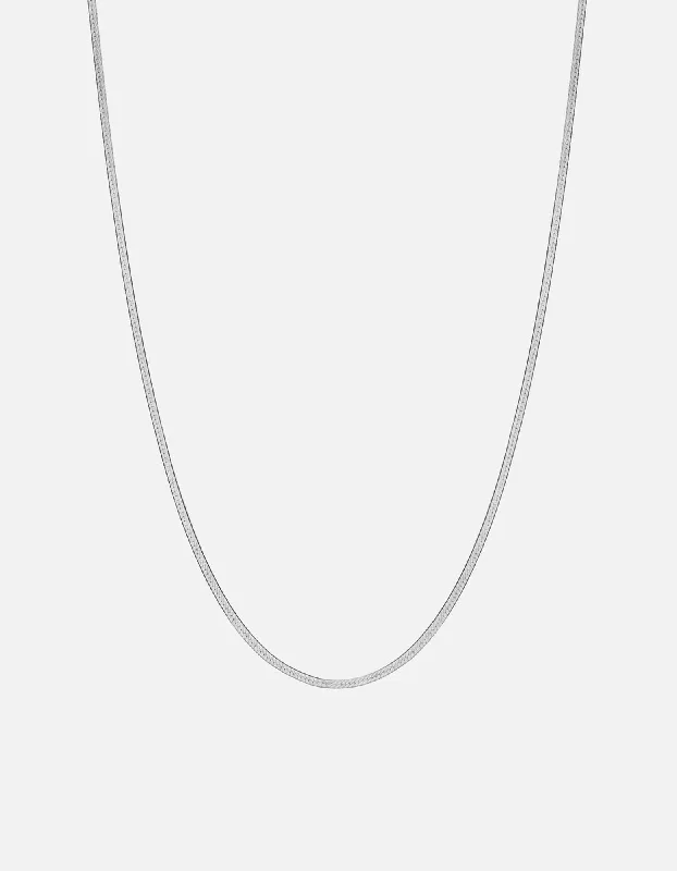 1.7mm Herringbone Necklace, Sterling Silver