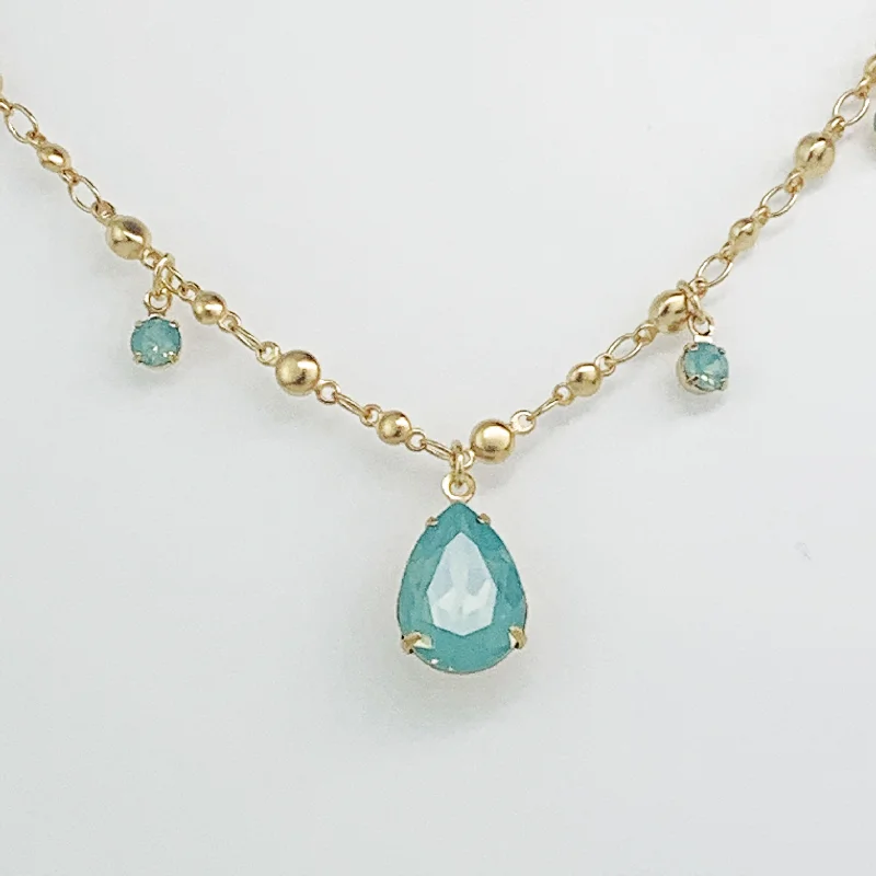 RAINDROP PACIFIC OPAL/GLD BEAD