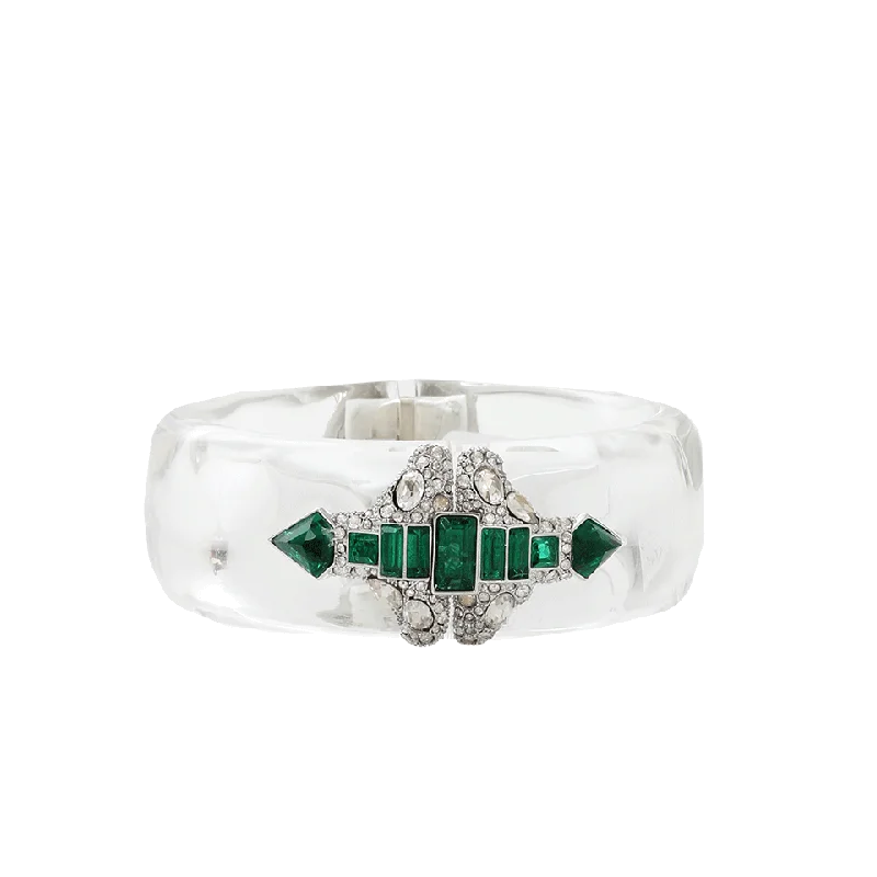 Crystal Deco Emerald Stacked Bracelet