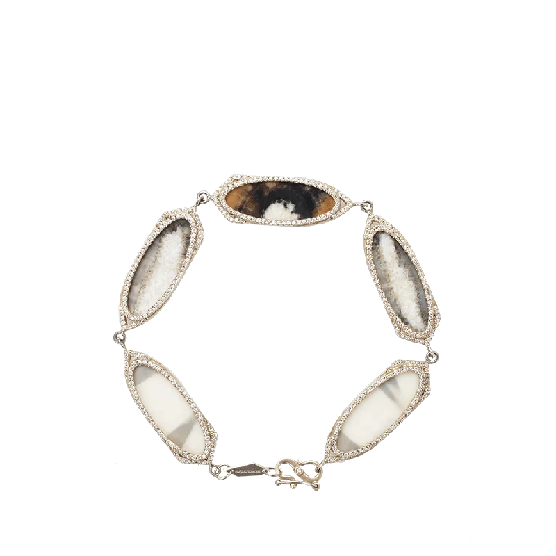 Fossilized Geometric Oval Bracelet