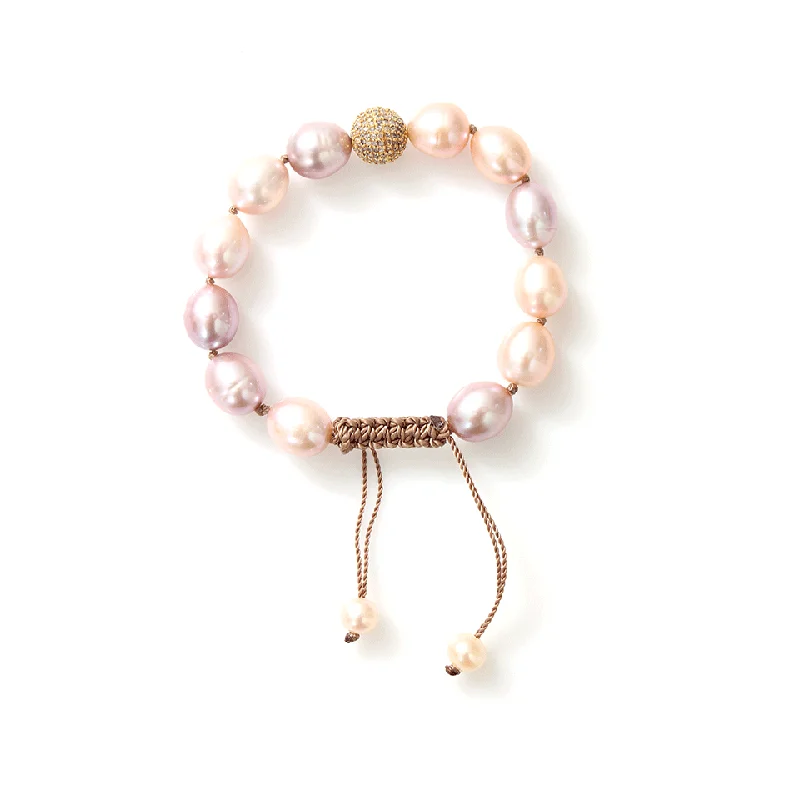 Peach Freshwater Pearl Bracelet