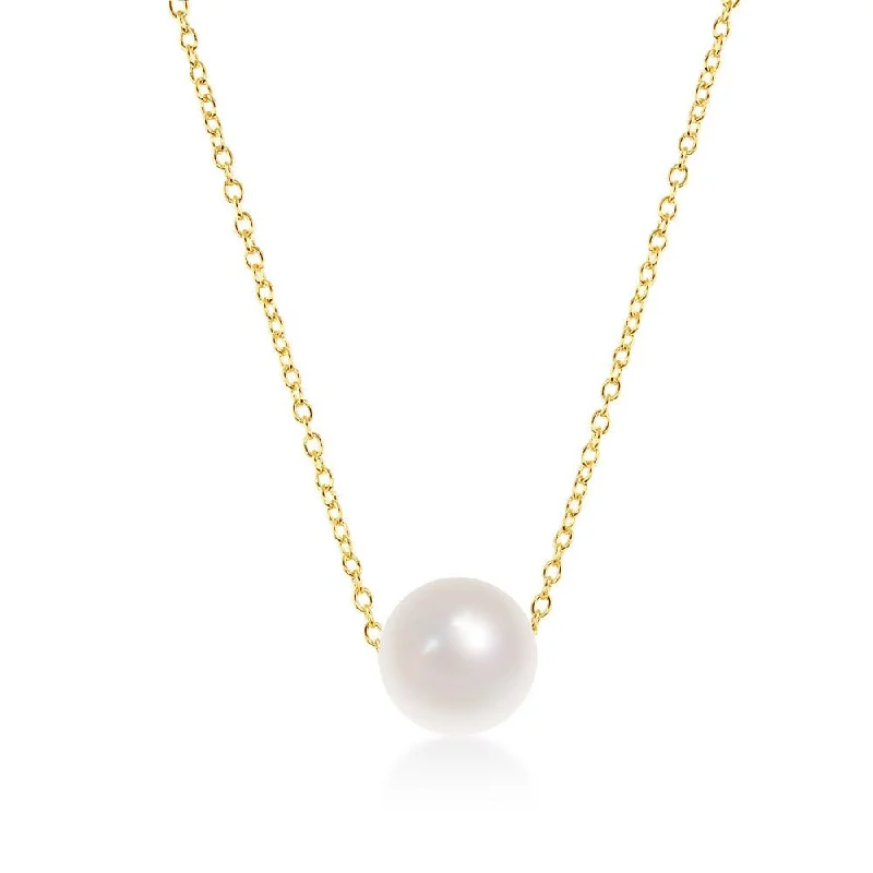 YGP Sterling Threaded 10MM Freshwater Pearl Necklace