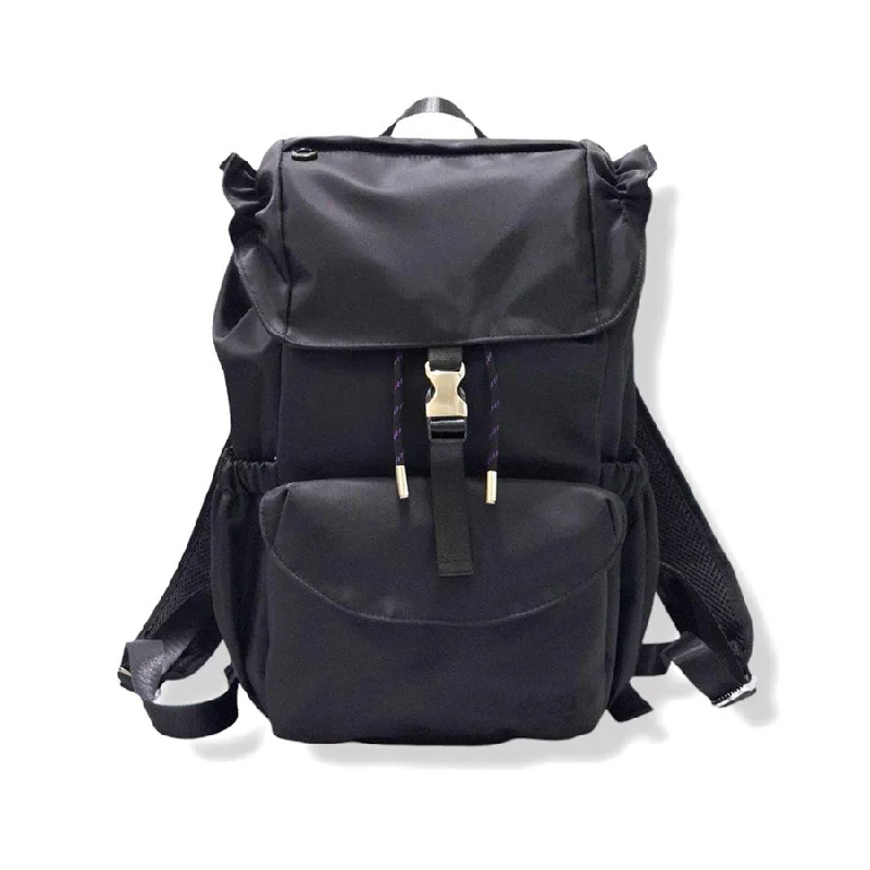 ARCHETYPE Abby Nylon Flap Back Pack Black