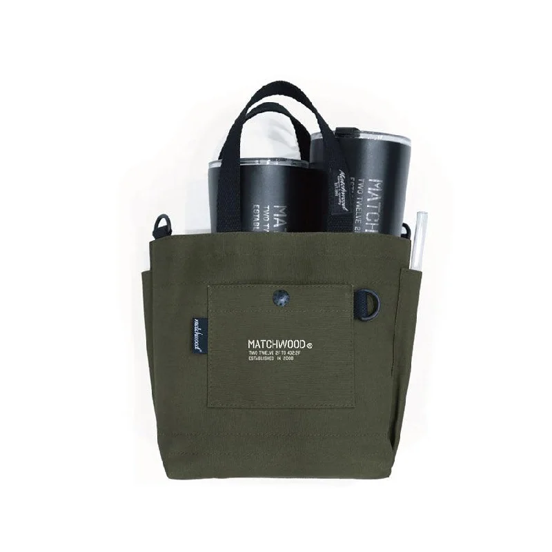 MATCHWOOD Matchwood 2Cups Bottle Shoulder Bag - Olive  (150g)