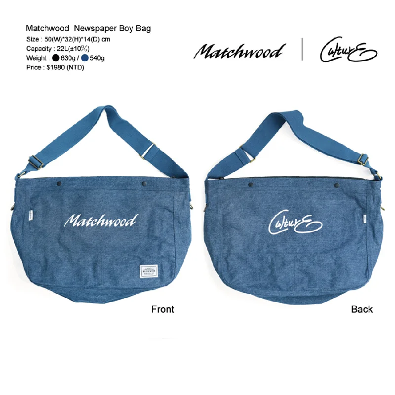 MATCHWOOD Matchwood Newspaper Boy Bag - Denim  (600g)