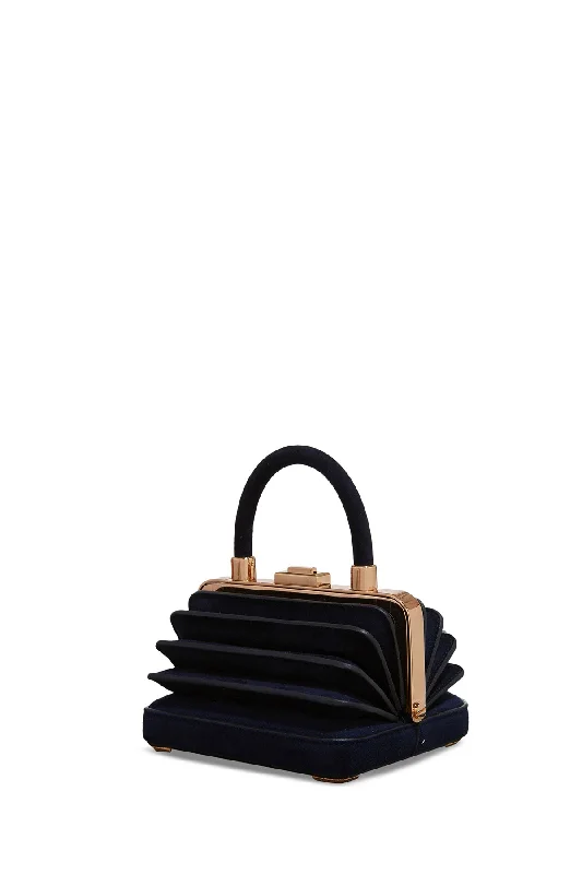 Mini Diana Bag in Navy Suede