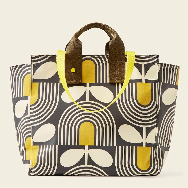 All in Tote - Giant Striped Tulip Noir