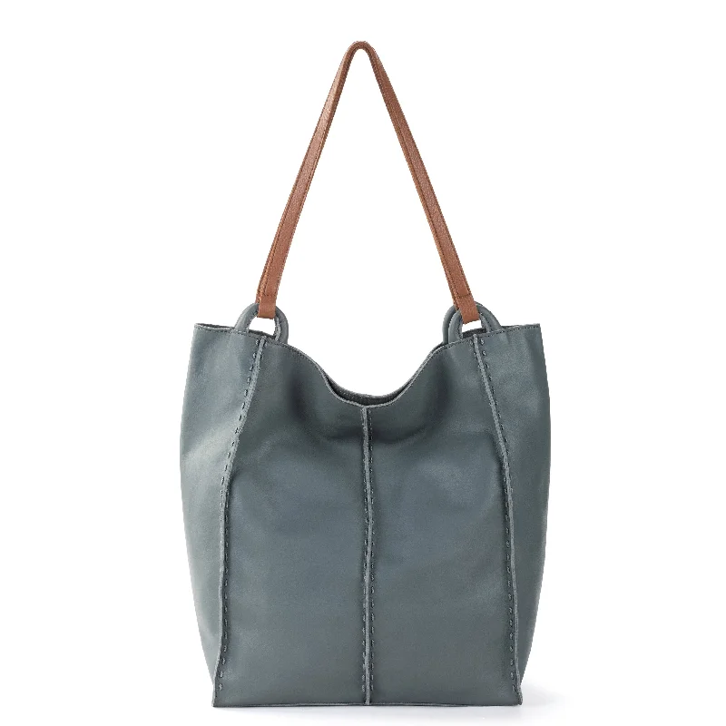 Leather - Dusty Blue Grey