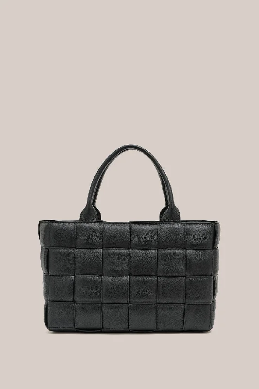 Margot XL Black Woven Tote