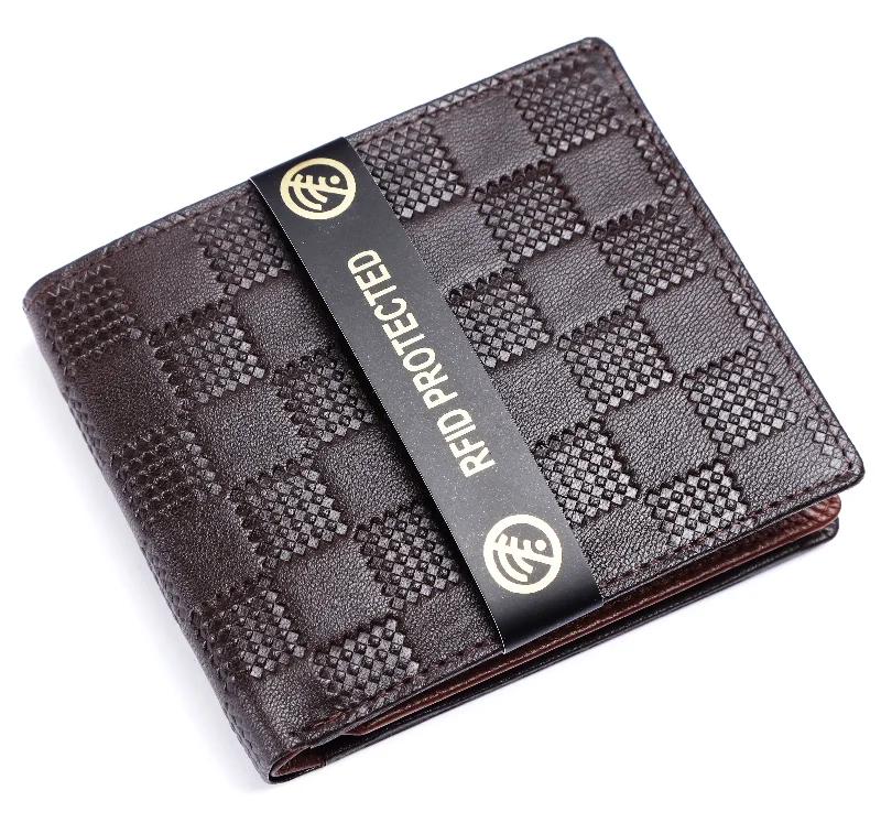 MENS LEATHER WALLET (RFID) 93702 (BROWN)