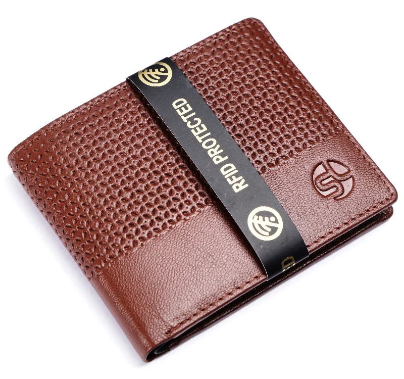 MENS LEATHER WALLET (RFID) 93705 (TAN)