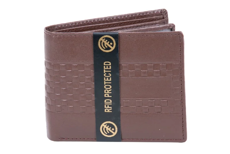 MENS LEATHER WALLET (RFID) 991735 (BROWN)