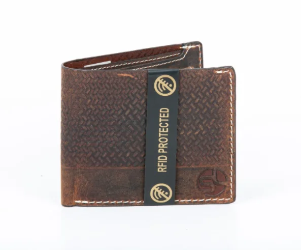 MENS LEATHER WALLET (RFID) 991736 (BROWN)