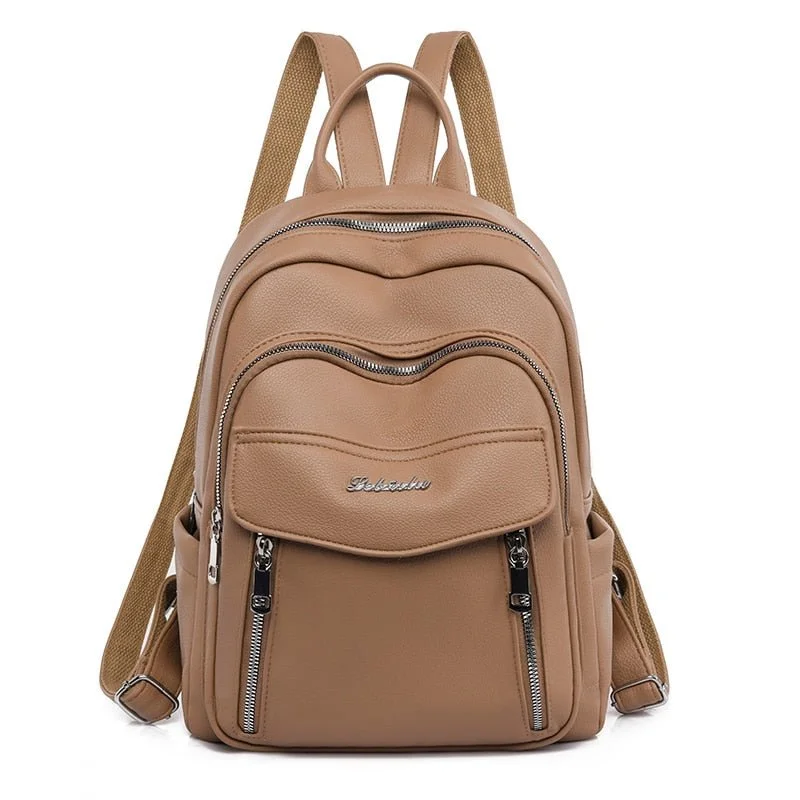 Enhance your day's experience with this Leather Backpack